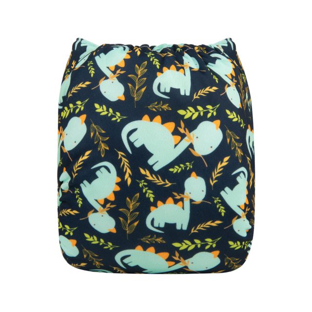 ALVABABY One Size Print Pocket Cloth Diaper -Cute Dinosaur(H228A)