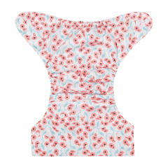 One Size Print Pocket Cloth Diaper -Flowers(H208)