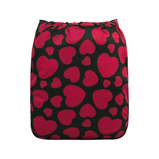 ALVABABY One Size Print Pocket Cloth Diaper -Hearts(H248A)