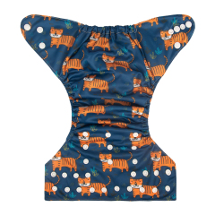 ALVABABY One Size Print Pocket Cloth Diaper -Tigers(H269A)