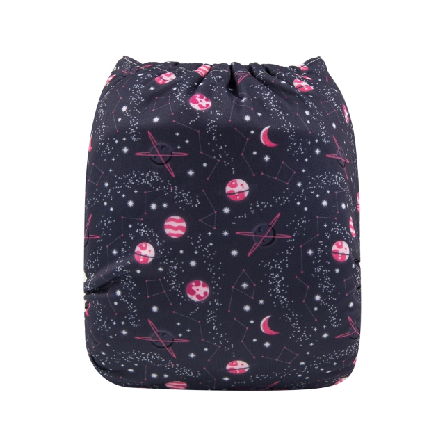 ALVABABY One Size Print Pocket Cloth Diaper -Planet(H200A)