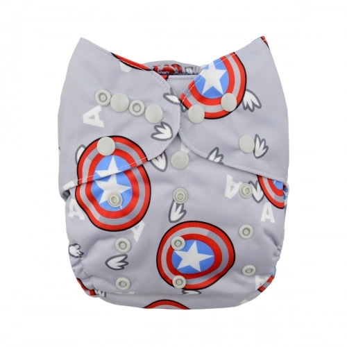 ALVABABY Diaper Cover with Double Gussets Captain America(DC-YA54)