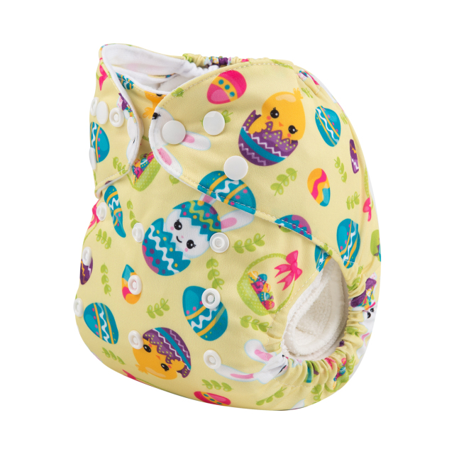 ALVABABY One Size Print Pocket Cloth Diaper -Eggs(H209A)