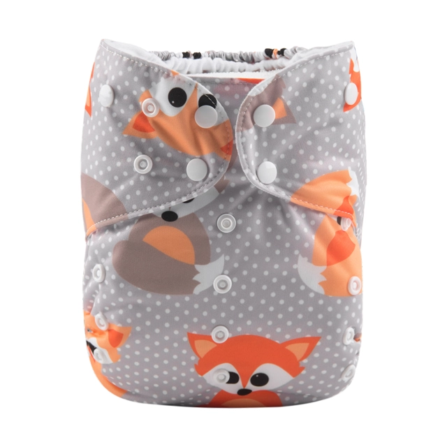 ALVABABY Big Size Pocket Cloth Diaper -Fox(ZH042A)