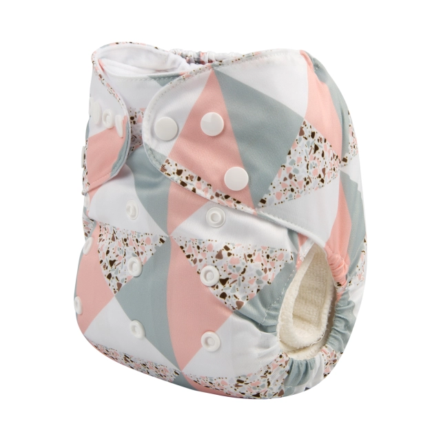 ALVABABY One Size Print Pocket Cloth Diaper -Diamond(H245A)