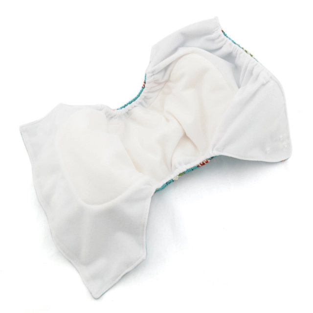 All In One Diaper with Pocket Sewn-in one 4-layer Bamboo blend insert  (AO-YA126A)