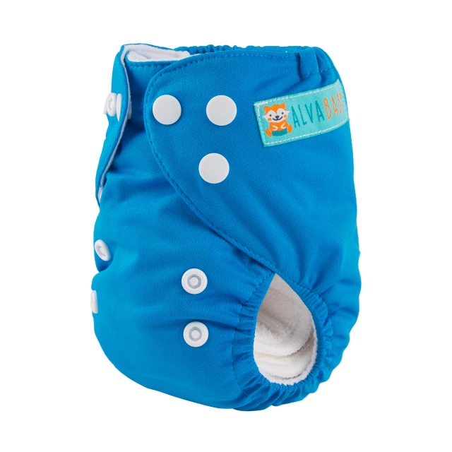 ALVABABY Newborn Pocket Cloth Diaper-Blue(SB06A)