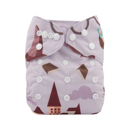 All In One Diaper with Pocket Sewn-in one 4-layer Bamboo blend insert  (AO-H100A)