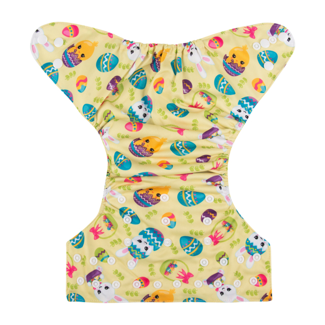 ALVABABY One Size Print Pocket Cloth Diaper -Eggs(H209A)