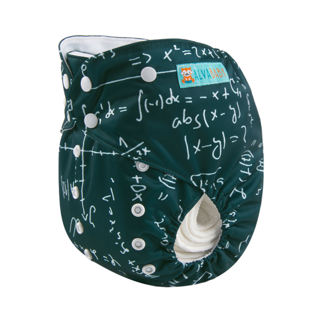 ALVABABY Big Size Pocket Cloth Diaper -Math (ZH052A)