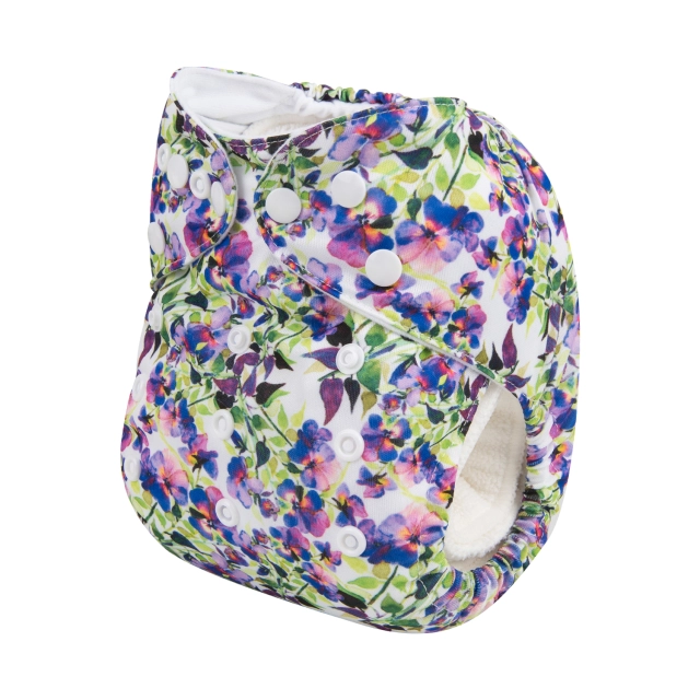 ALVABABY One Size Print Pocket Cloth Diaper -Flowers(H229A)