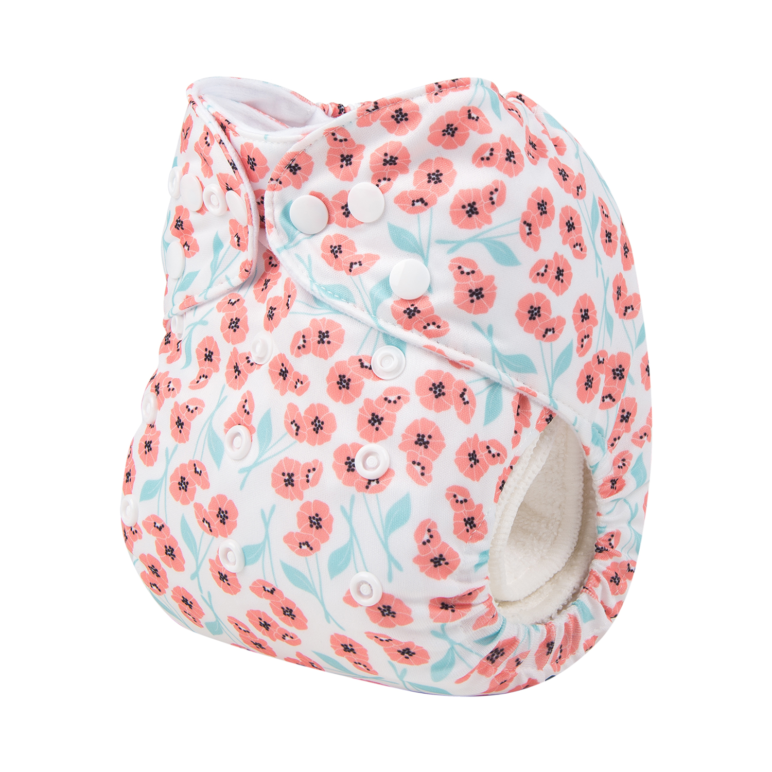 One Size Print Pocket Cloth Diaper -Flowers(H208)