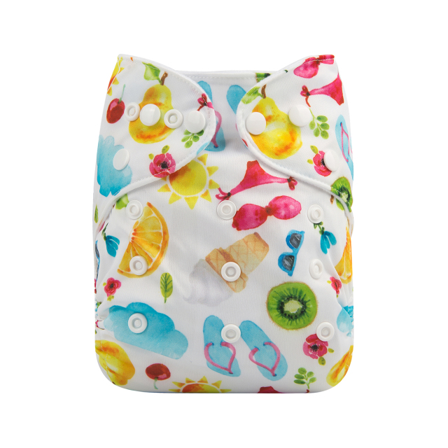 ALVABABY One Size Print Pocket Cloth Diaper -Summer(H247A)