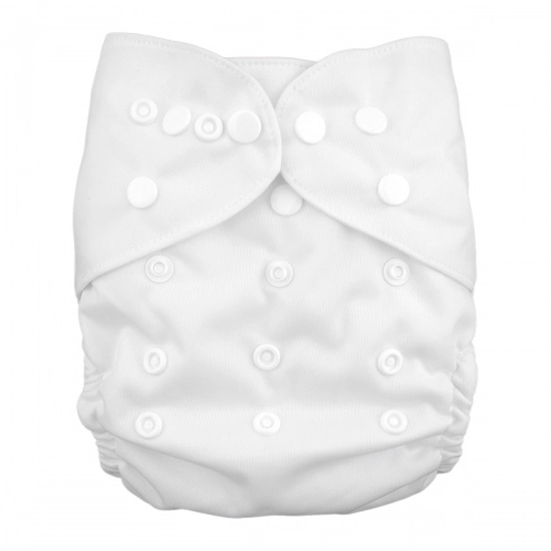 ALVABABY Diaper Cover with Double Gussets Solid Color White(DC-B09)