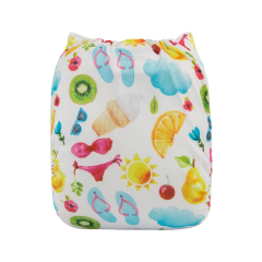 ALVABABY One Size Print Pocket Cloth Diaper -Summer(H247A)