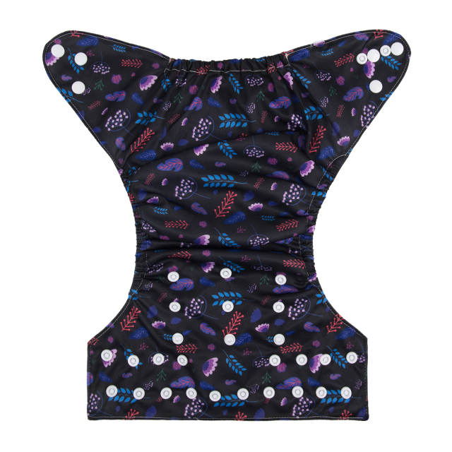 ALVABABY One Size Print Pocket Cloth Diaper -Foliage(H224A)