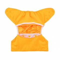 ALVABABY Diaper Cover with Double Gussets Solid Color Yellow (DC-B01)