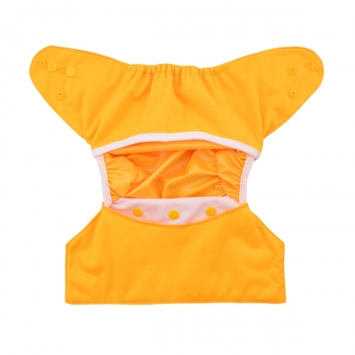 ALVABABY Diaper Cover with Double Gussets Solid Color Yellow (DC-B01)