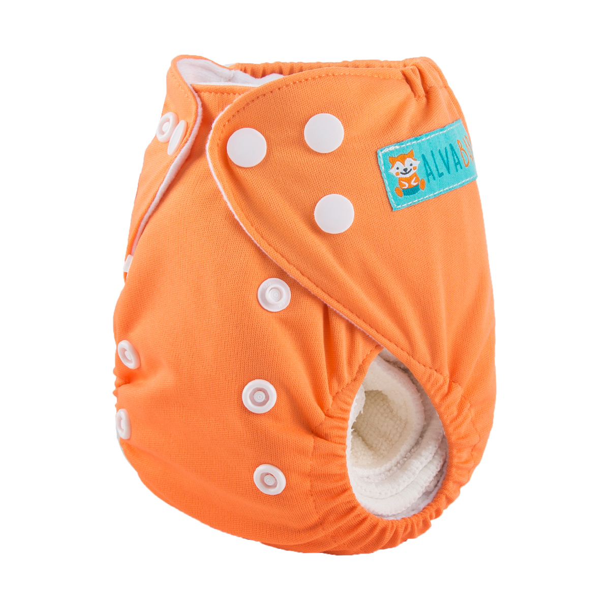 ALVABABY Newborn Cloth Diaper - Adjustable,Washable,Reusable Cloth Diaper with Pocket for Baby under 12lbs (SB17A Orange)