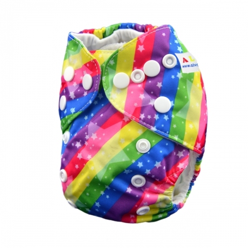 ALVABABY Newborn Pocket Cloth Diaper-Rainbow (SYA65A)
