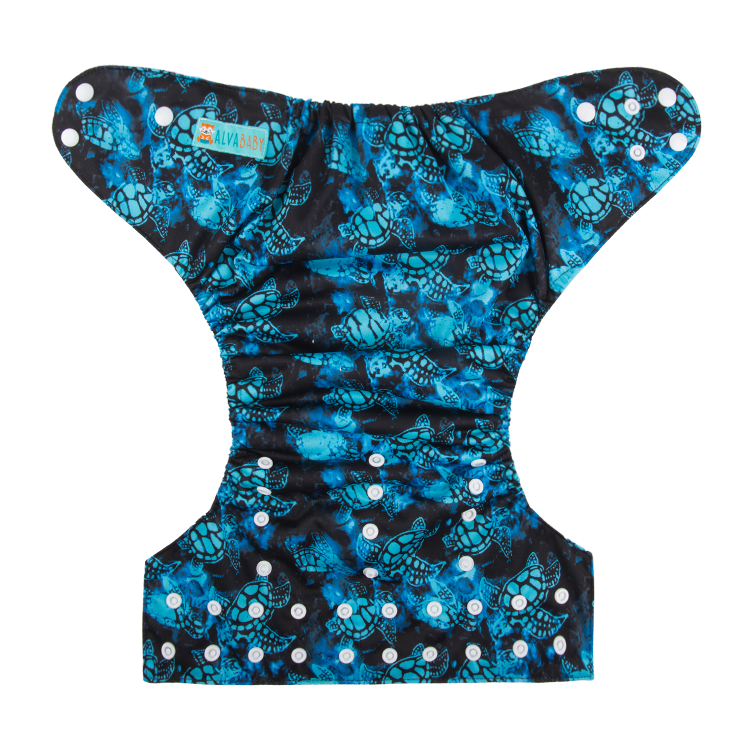 ALVABABY Big Size Cloth Diaper | Adjustable & Leakproof  (Sea turtle, ZH022A)