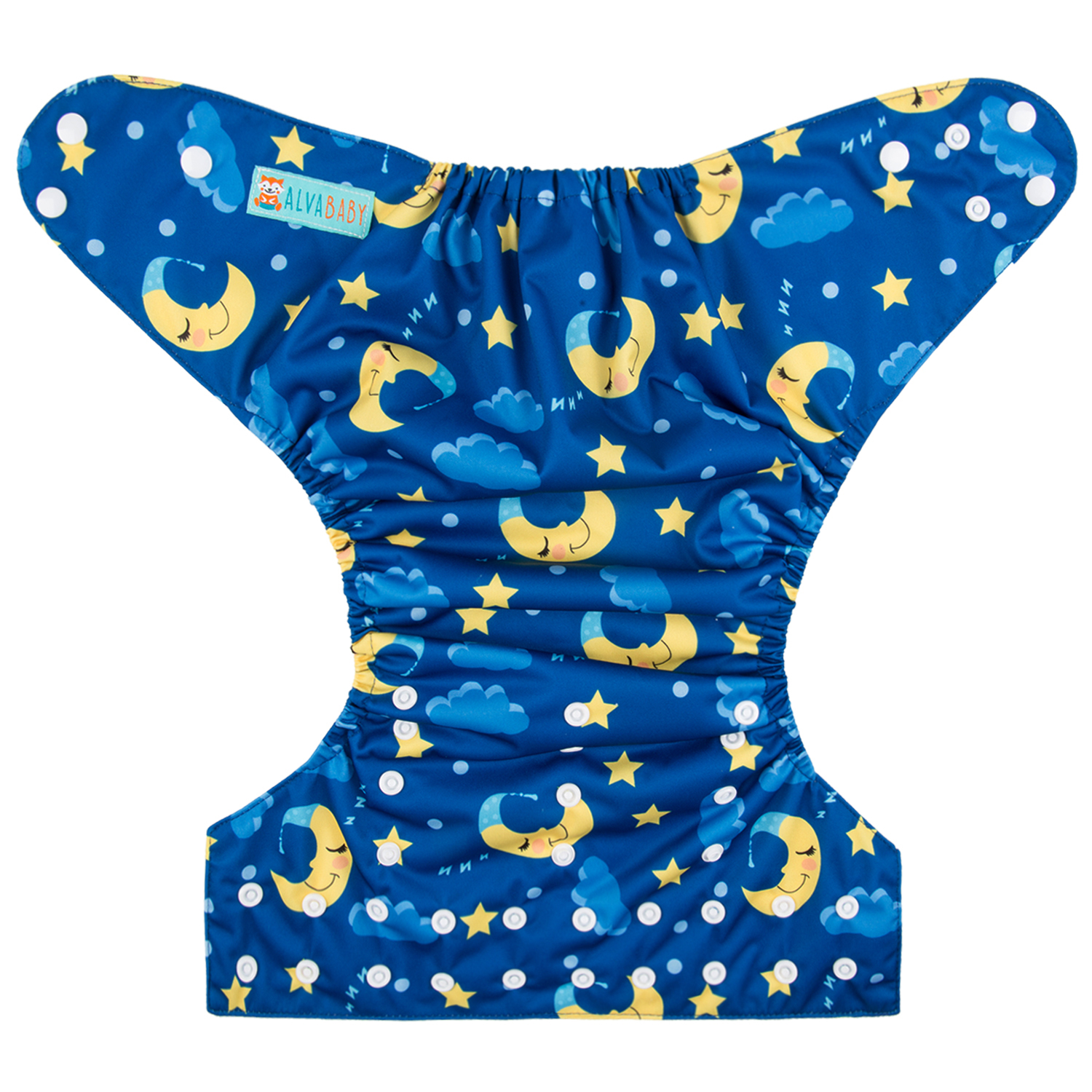 ALVABABY Big Size Cloth Diaper | Adjustable & Leakproof (Moon and stars, ZH085A)