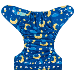 ALVABABY Big Size Pocket Cloth Diaper -Moon and stars (ZH085A)