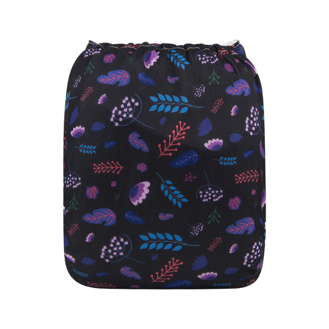 ALVABABY One Size Print Pocket Cloth Diaper -Foliage(H224A)