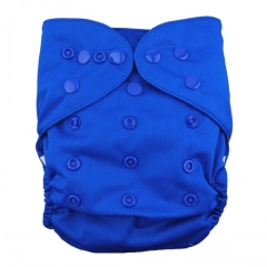 ALVABABY Reusable Cloth Diaper Cover with Double Gussets One Size- Navy blue(DC-B25)