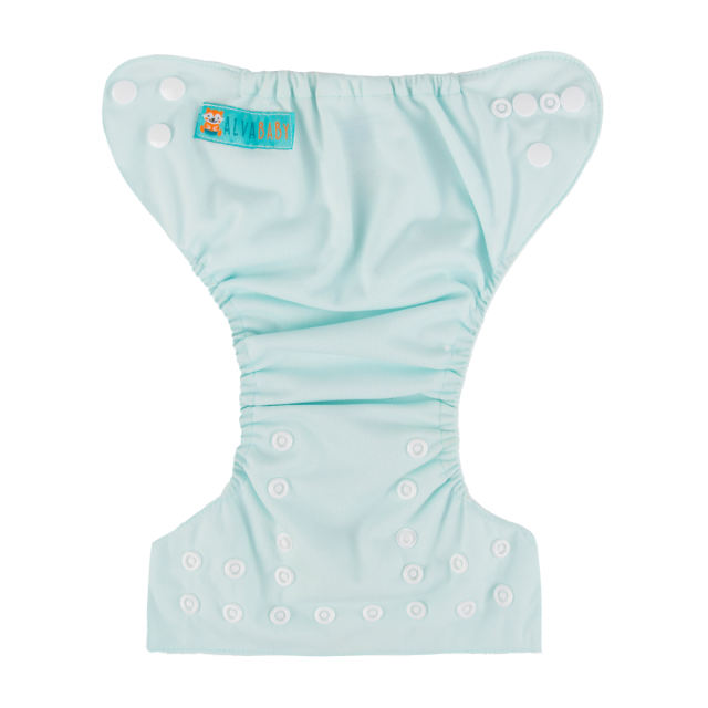 ALVABABY Newborn Pocket Cloth Diaper-Light green(SB02A)