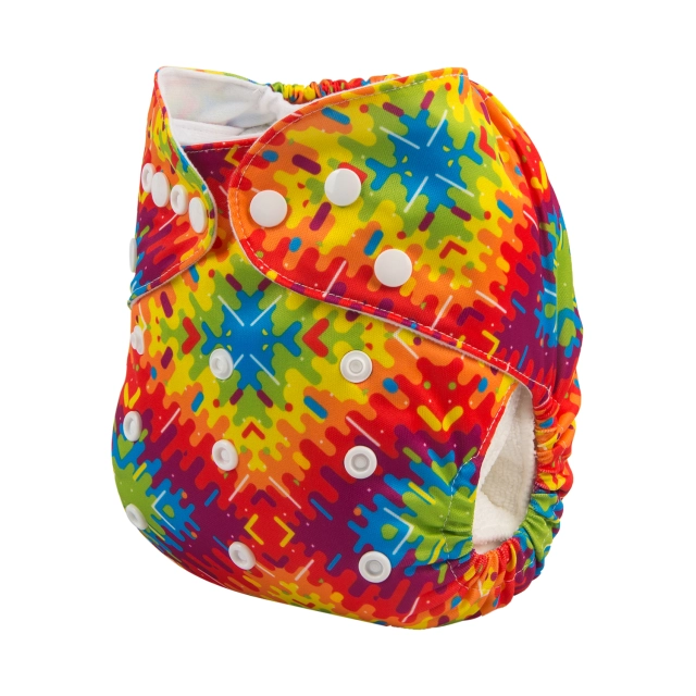 ALVABABY One Size Print Pocket Cloth Diaper -Colorful(H246A)