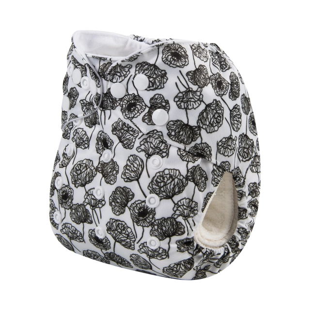ALVABABY One Size Print Pocket Cloth Diaper -Flower(H216A)