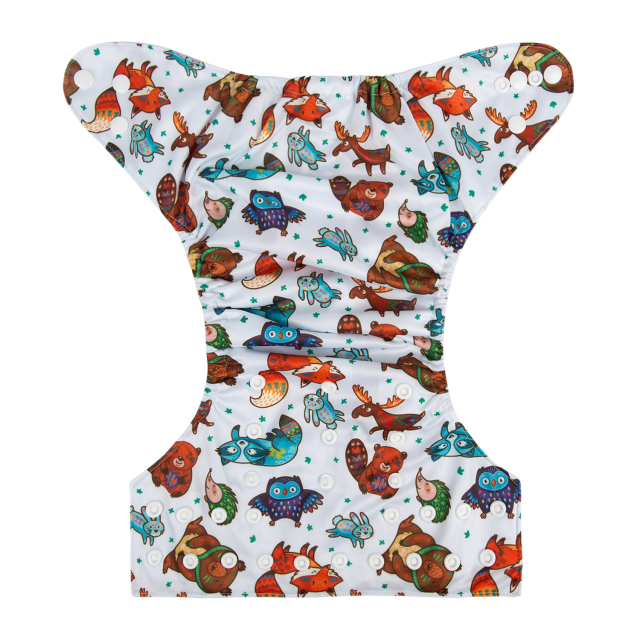 ALVABABY One Size Print Pocket Cloth Diaper -Animals(H243A)