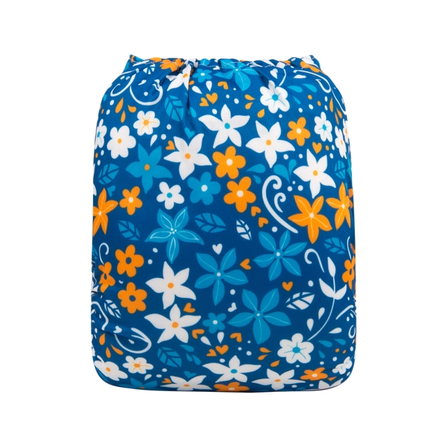 ALVABABY One Size Print Pocket Cloth Diaper -Bloom(H235A)