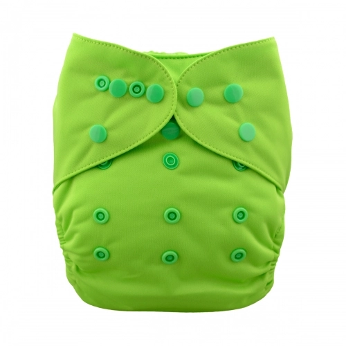 ALVABABY Diaper Cover with Double Gussets Solid Color Green(DC-B10)