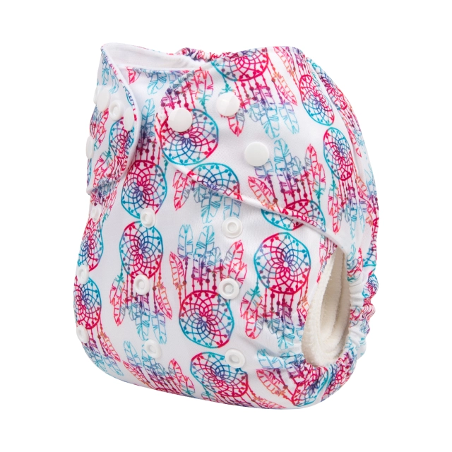 ALVABABY One Size Print Pocket Cloth Diaper -Wind chimes(H238A)