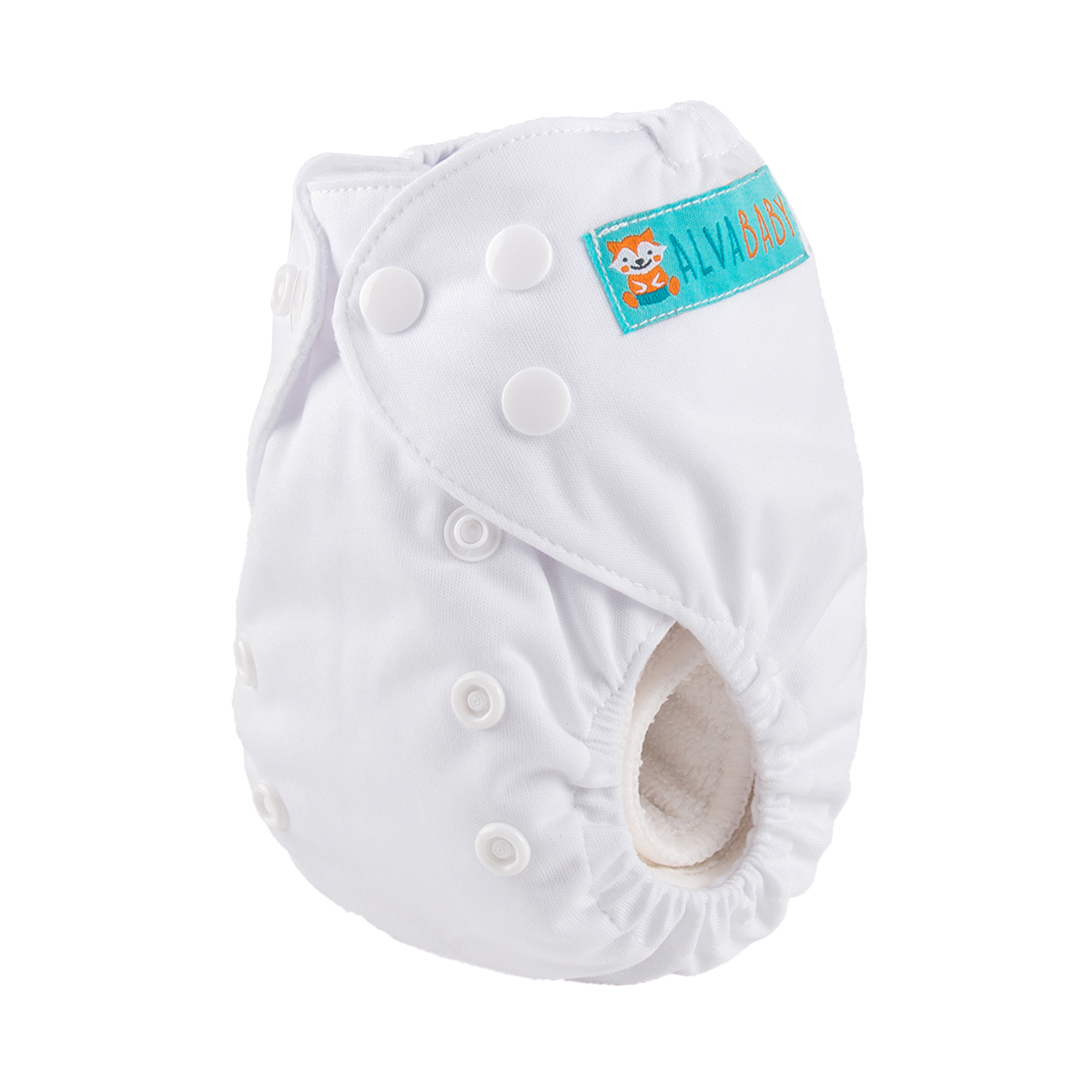 ALVABABY Newborn Cloth Diaper - Adjustable,Washable,Reusable Cloth Diaper with Pocket for Baby under 12lbs (SB09A White )