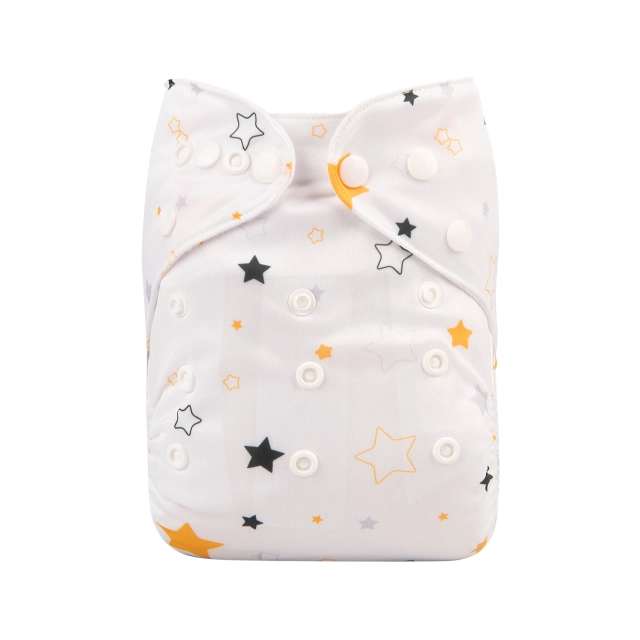 ALVABABY One Size Print Pocket Cloth Diaper -Stars(H270A)