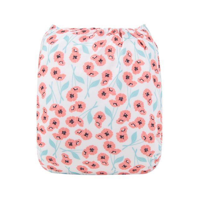 One Size Print Pocket Cloth Diaper -Flowers(H208)