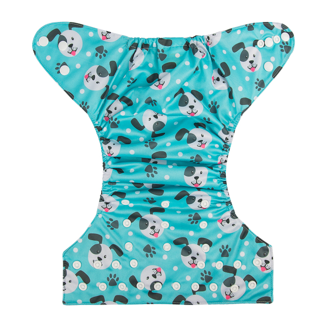 ALVABABY One Size Print Pocket Cloth Diaper -Dogs(H266A)