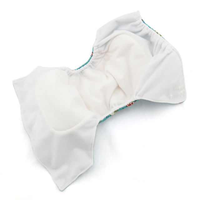All In One Diaper with Pocket Sewn-in one 4-layer Bamboo blend insert  (AO-YA124A)