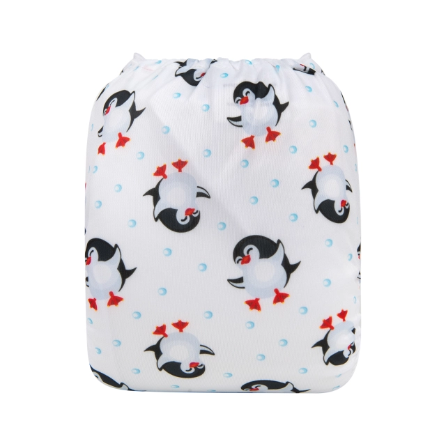 ALVABABY One Size Print Pocket Cloth Diaper -Penguins(H237A)
