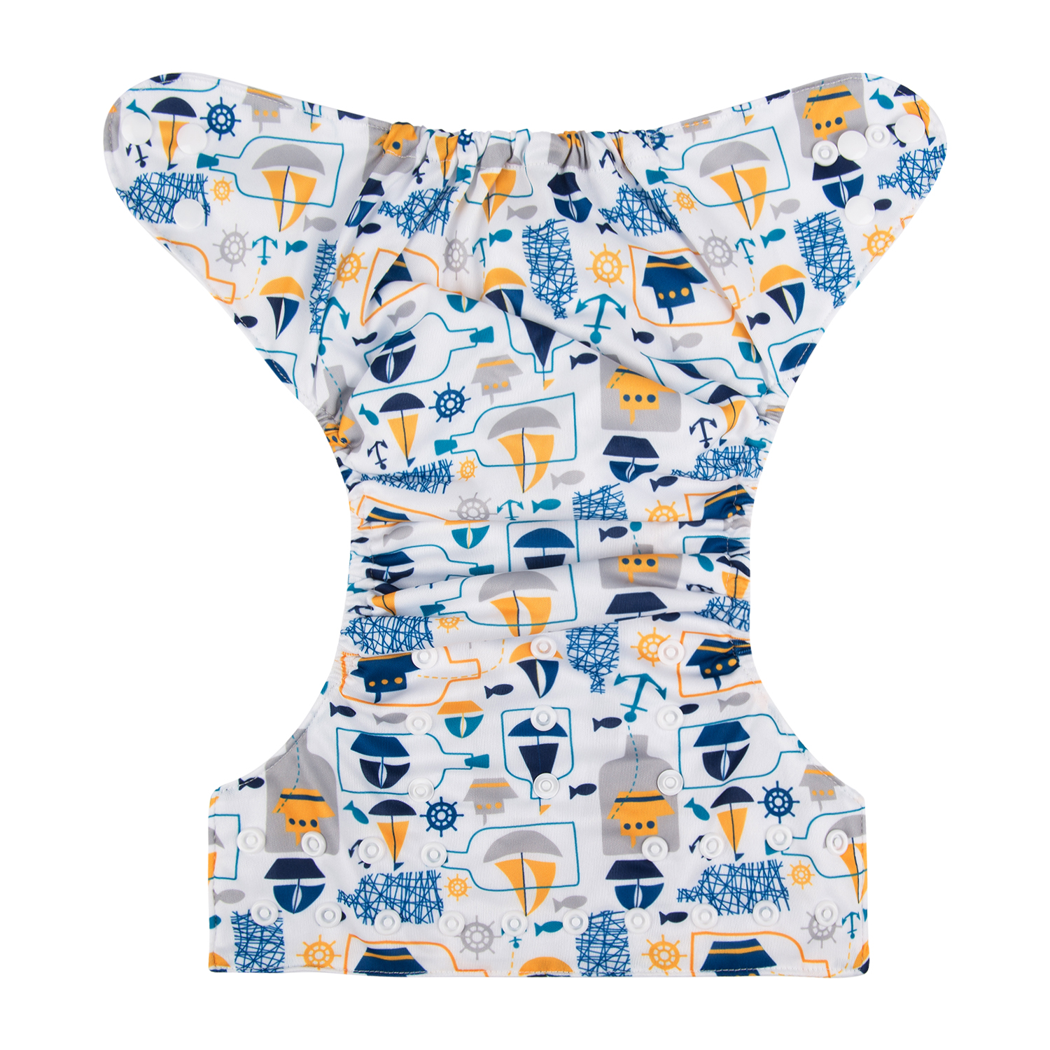 ALVABABY One Size Print Pocket Cloth Diaper -Nautica(H210A)