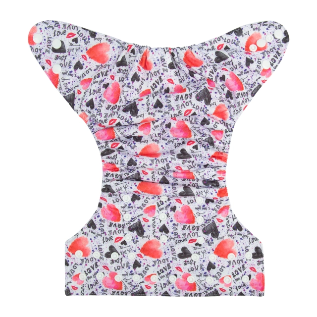 ALVABABY One Size Print Pocket Cloth Diaper -Love(H311A)