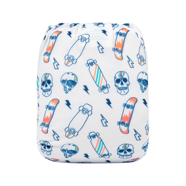 ALVABABY One Size Print Pocket Cloth Diaper -Skateboard(H298A)