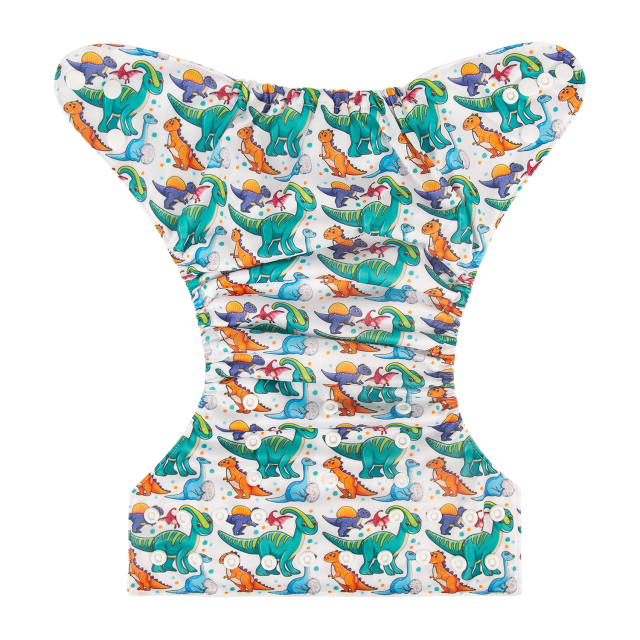 ALVABABY One Size Print Pocket Cloth Diaper -Dinosaur(H272A)