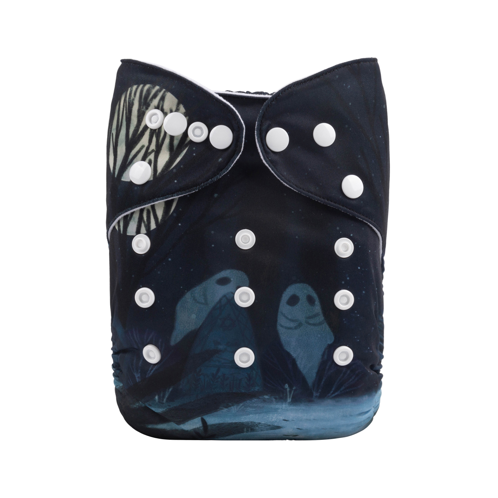 Halloween Cloth Diaper One Size Adjustable Reusable Diapers for Babies-Little boy and ghost(QD43A)