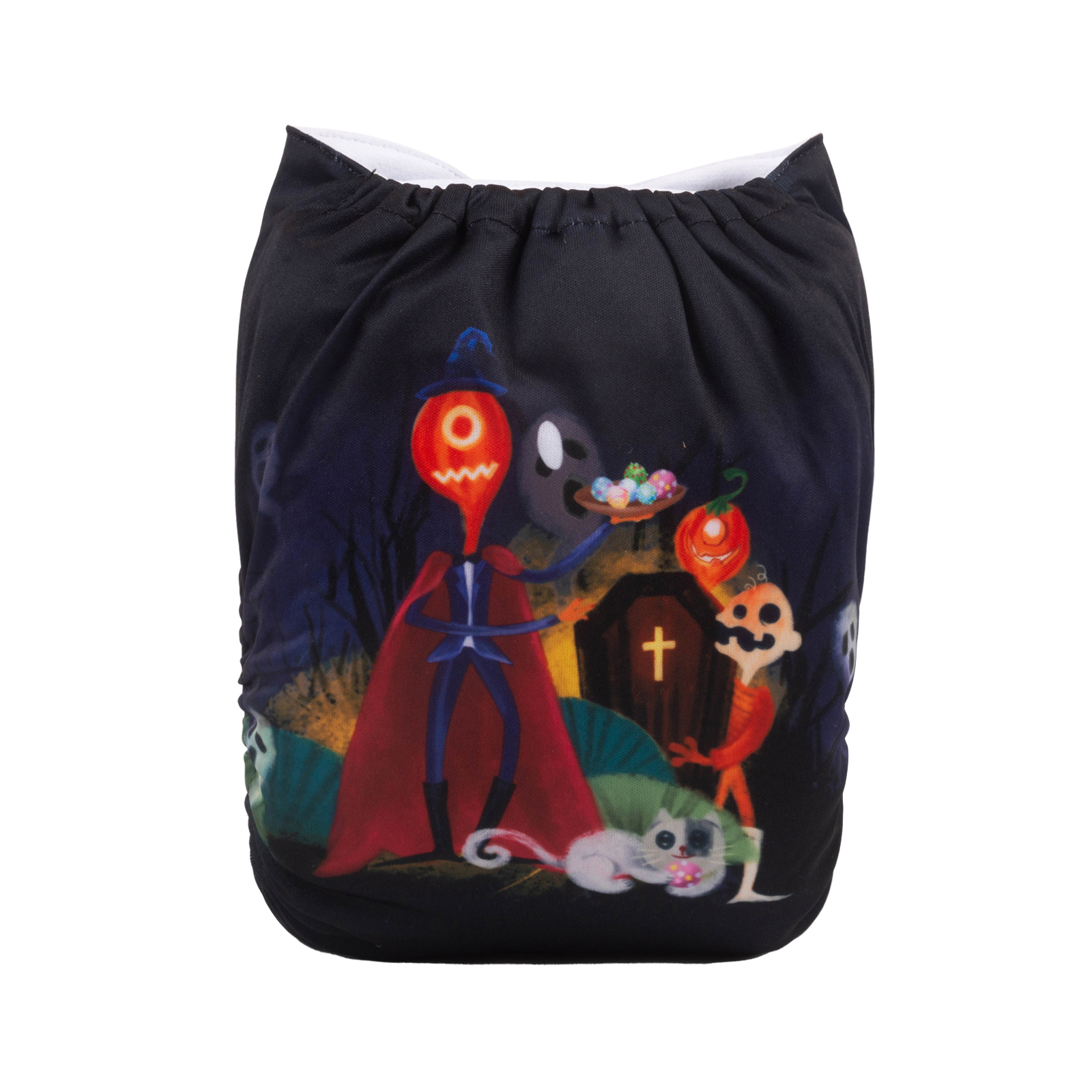 Halloween Cloth Diaper One Size Adjustable Reusable Diapers for Babies -Ghost and candy, cat (QD42A)