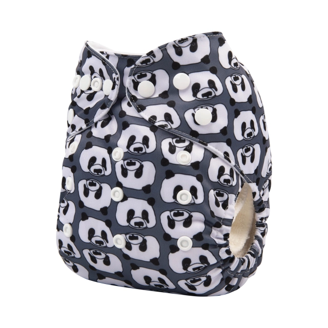 ALVABABY One Size Print Pocket Cloth Diaper - Pandas(H292A)