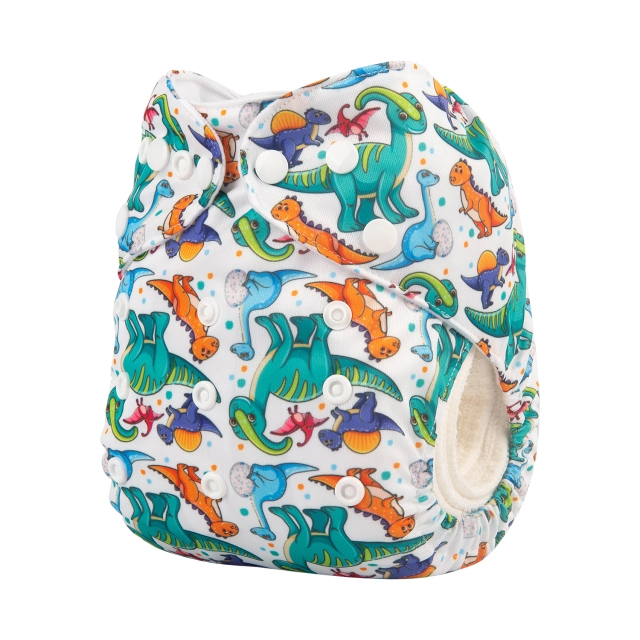 ALVABABY One Size Print Pocket Cloth Diaper -Dinosaur(H272A)